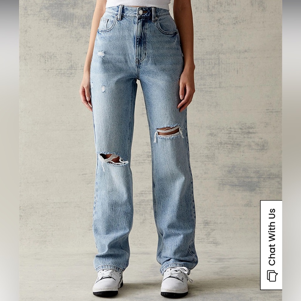 Pacsun Eco Light Blue Ripped ‘90s Boyfriend Jeans size 26